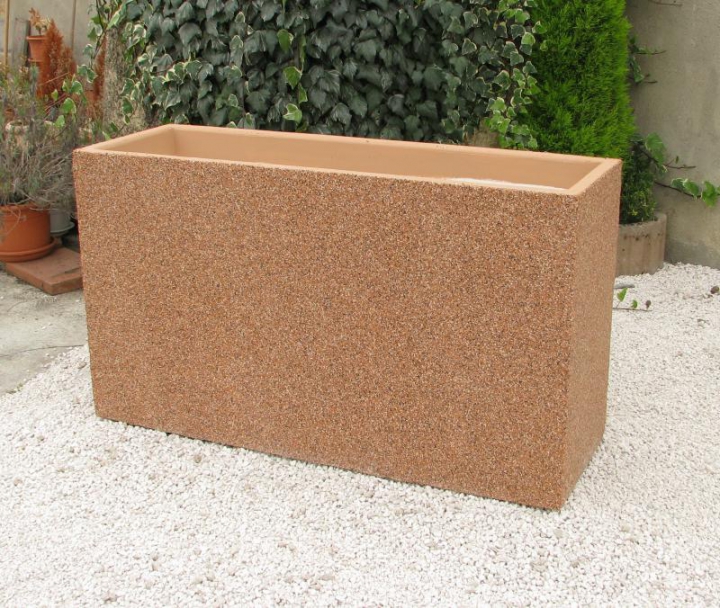 Jardinière rectangulaire 133x44 Gravillons lavés 836